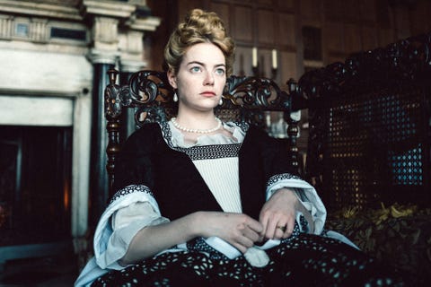 Emma Stone as Abigail Masham in The Favourite Emma Stone as Abigail Masham in The Favourite