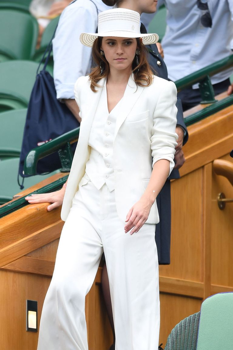 Emma Watson nods to the Gareth Southgate waistcoat trend