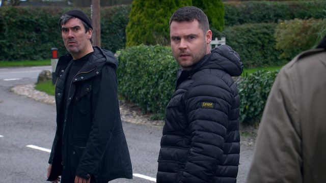cain dingle and aaron dingle in emmerdale