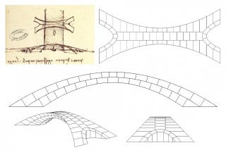 da vinci bridge drawing mit