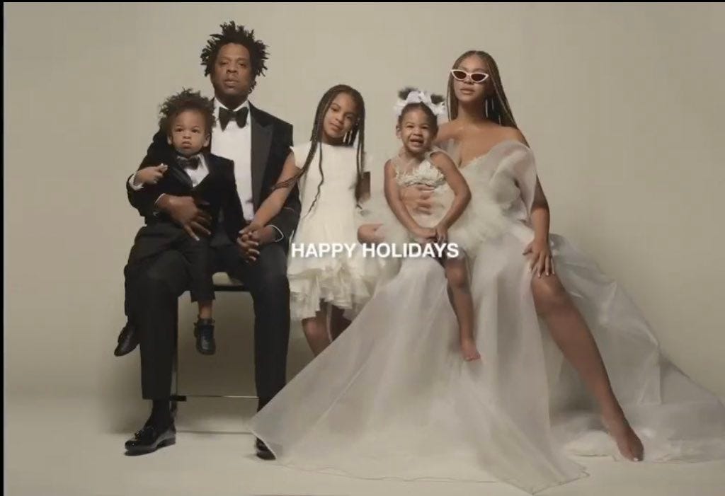 Beyoncé's Holiday Family Photo Gives Rare Look at Twins Rumi and Sir