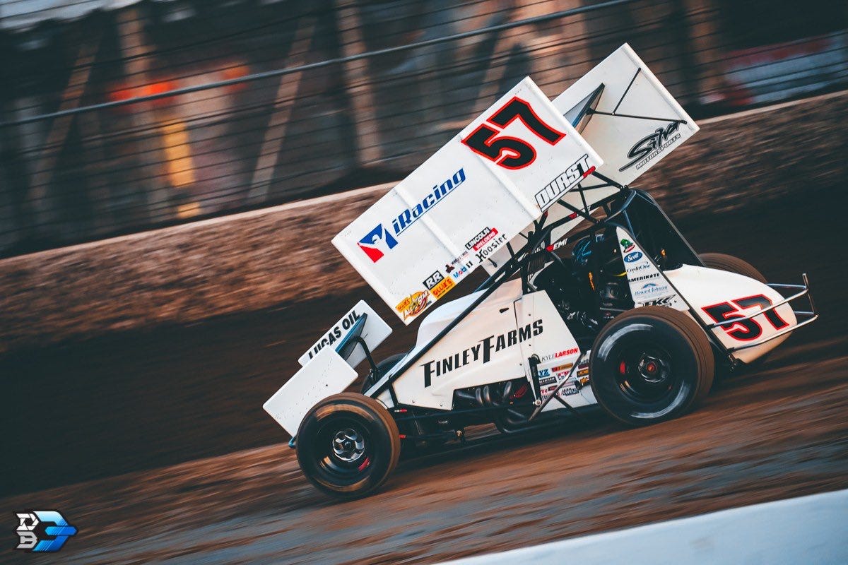 Kyle Larson Enters World of Outlaws Race at Knoxville Raceway