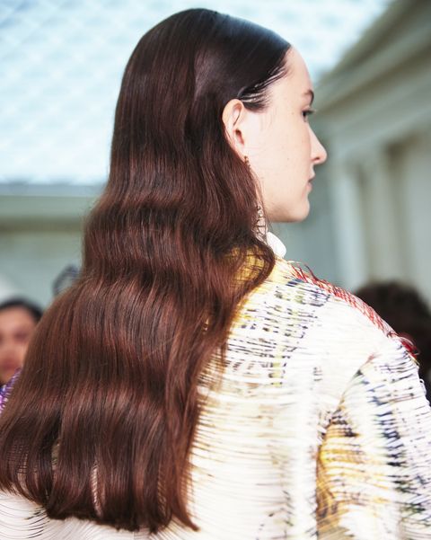 Excessive gloss hair is trend week’s standout model for SS23