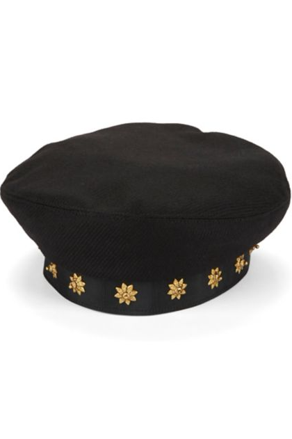 Peaked cap, Cap, Headgear, Beret, Hat, Furniture, Ottoman, Fashion accessory, Costume accessory, 