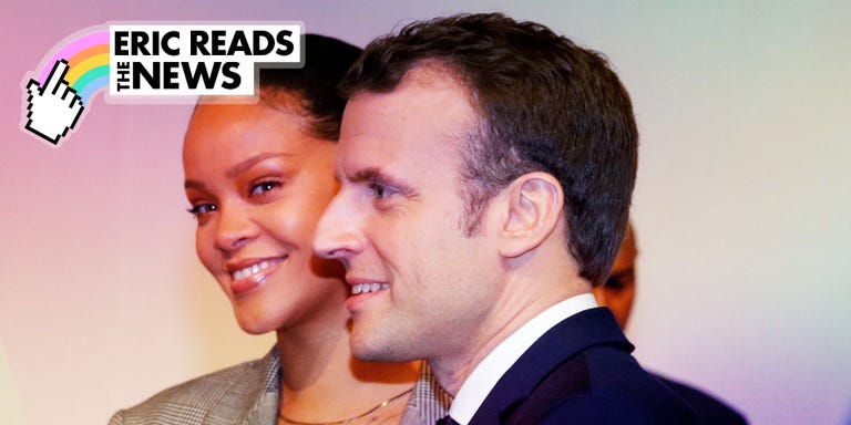 Rihanna Meets With Emmanuel Macron President Of France