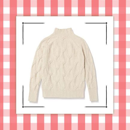 sweater and pouf on red and white gingham background  erin napier black friday deals