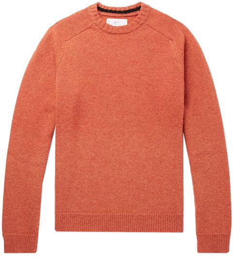Long-sleeved t-shirt, Clothing, Orange, Sleeve, Sweater, Outerwear, T-shirt, Jersey, Wool, Top, 