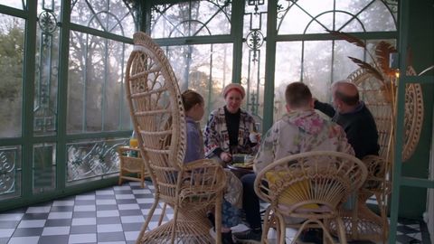 Escape to the Castle, Series 9, Episode 7 Dick and the Angel's Winter Garden Conservatory in Strawbridge