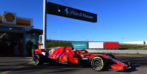 charles leclerc durante su prueba en fiorano