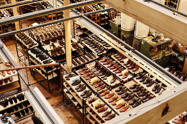 inside a shoe factoryinside crockett  jones’ northampton factory, where it has made high quality shoes since 1890