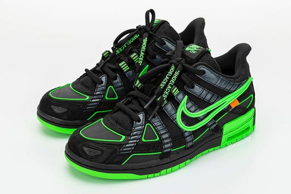 nike off white verde fluo