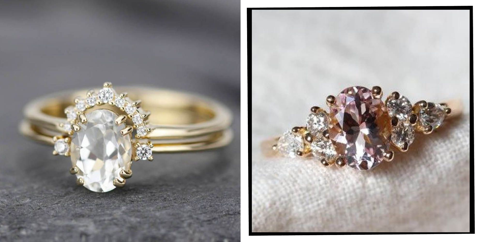 2.50Ct Marquise Moissanite engagement ring vintage Rose gold Unique Cluster engagement ring women diamond wedding Bridal Anniversary gift
