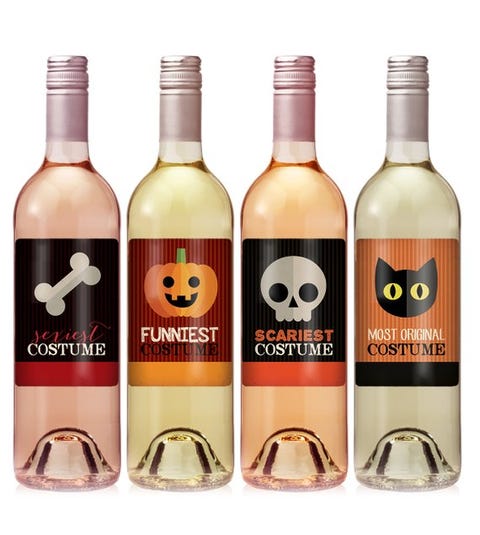 Wine bottle labels for halloween