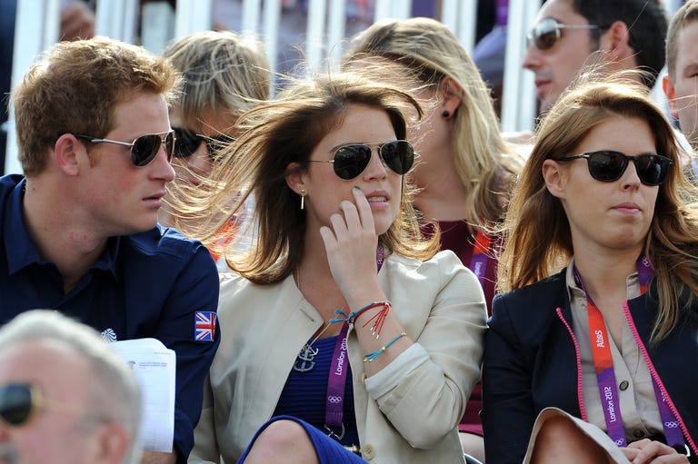 Prince Harry and Princess Eugenie and Beatrice