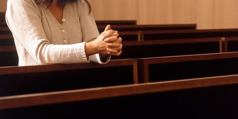 woman in church