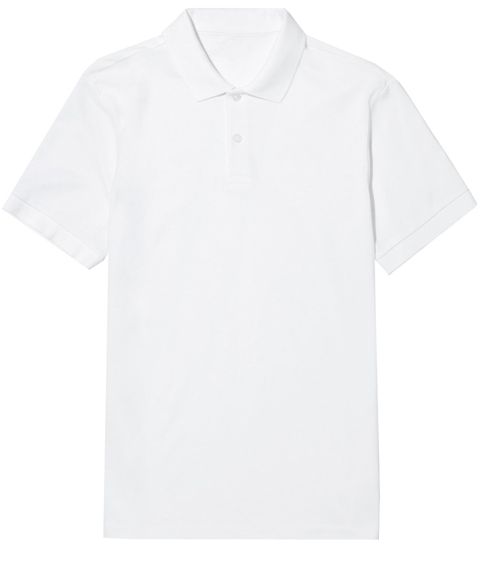 White, Clothing, T-shirt, Collar, Polo shirt, Sleeve, Top, Neck, Active shirt, Shirt, 