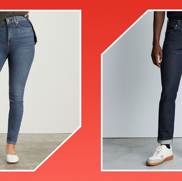 everlane way high skinny jeans and relaxed 4 way stretch organic jean