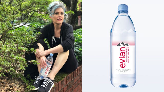 Evian And Elaine Hendrix From The Parent Trap Are Giving Out Water Bottles