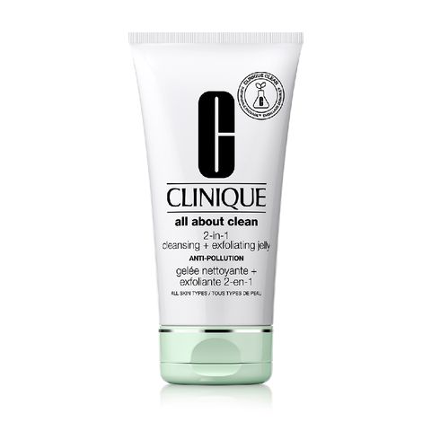 exfoliant met salicylzuur clinique all about clean 2 in 1 cleansing exfoliating jelly