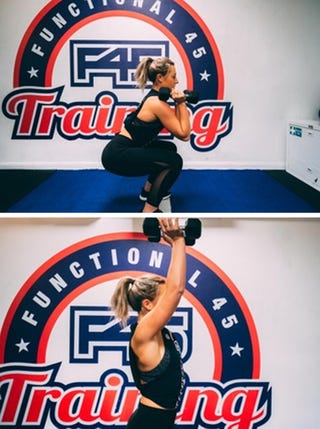 F45 - Squat overhead press