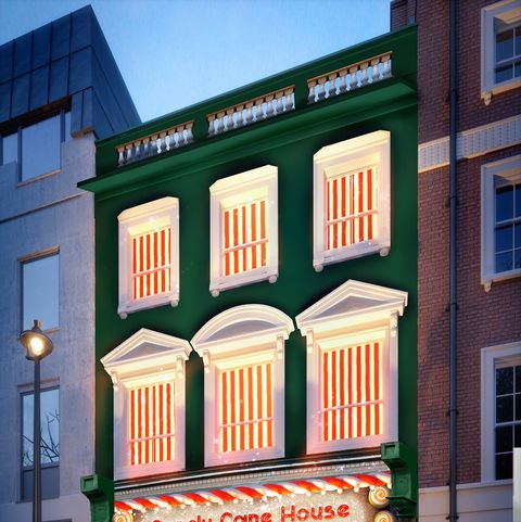 Booking.com Opens Edible Candy Cane House In London