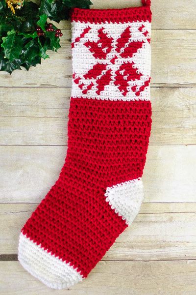 Easy knit christmas stocking pattern free