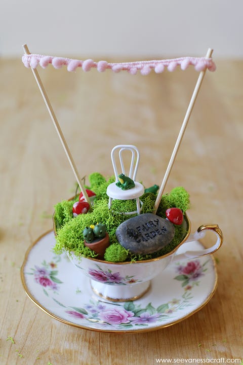 fairy garden ideas teacup