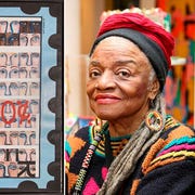 Faith Ringgold, U.S. Postage Stamp Commemorating the Advent of Black Power faith ringgold postage stamp commemorating the advent of black power