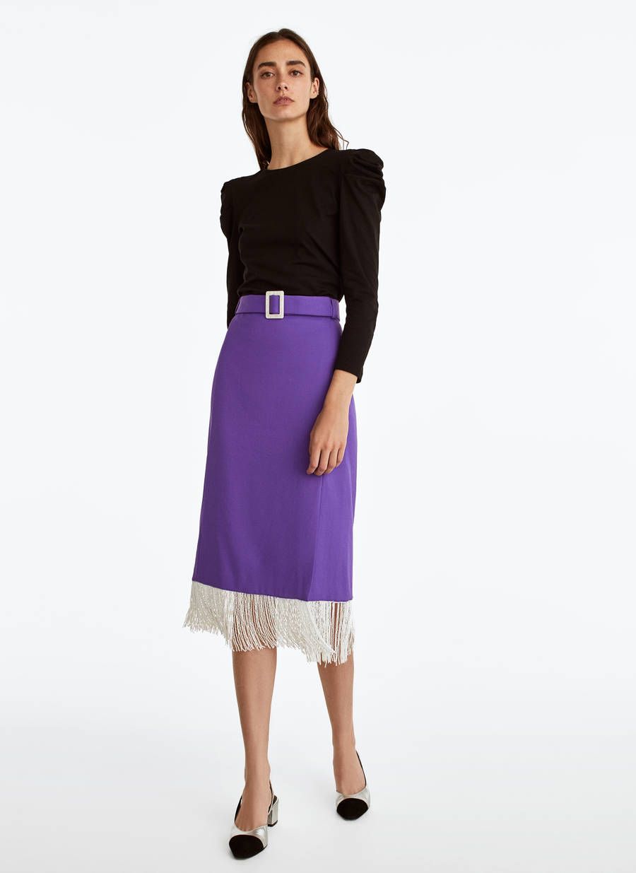 Uterqüe y su falda larga con al puro estilo años 20