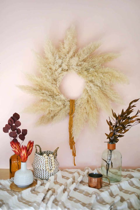 pampas grass wreath