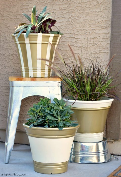 metallic planters