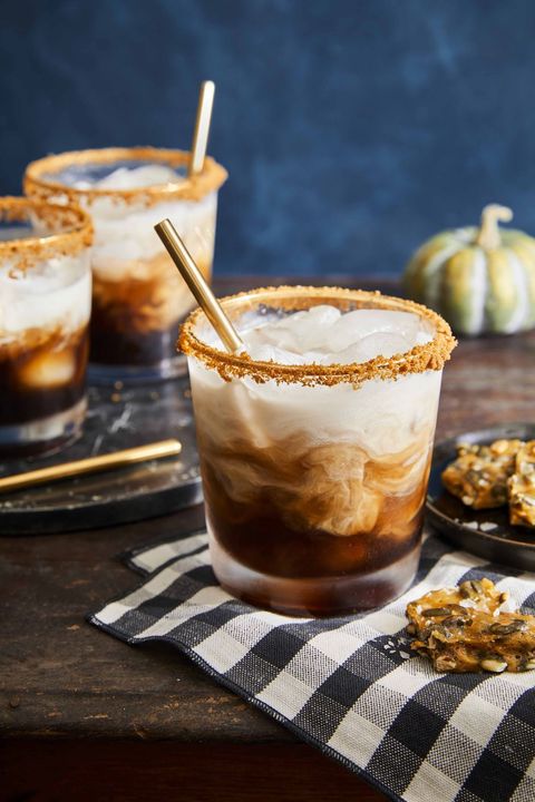 fall cocktails pumpkin spice white russian
