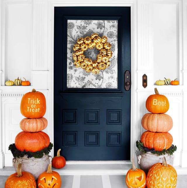 14 Easy Fall Door Decor Ideas That Are Borderline Genius Porch, Home, Front Door thumbnail