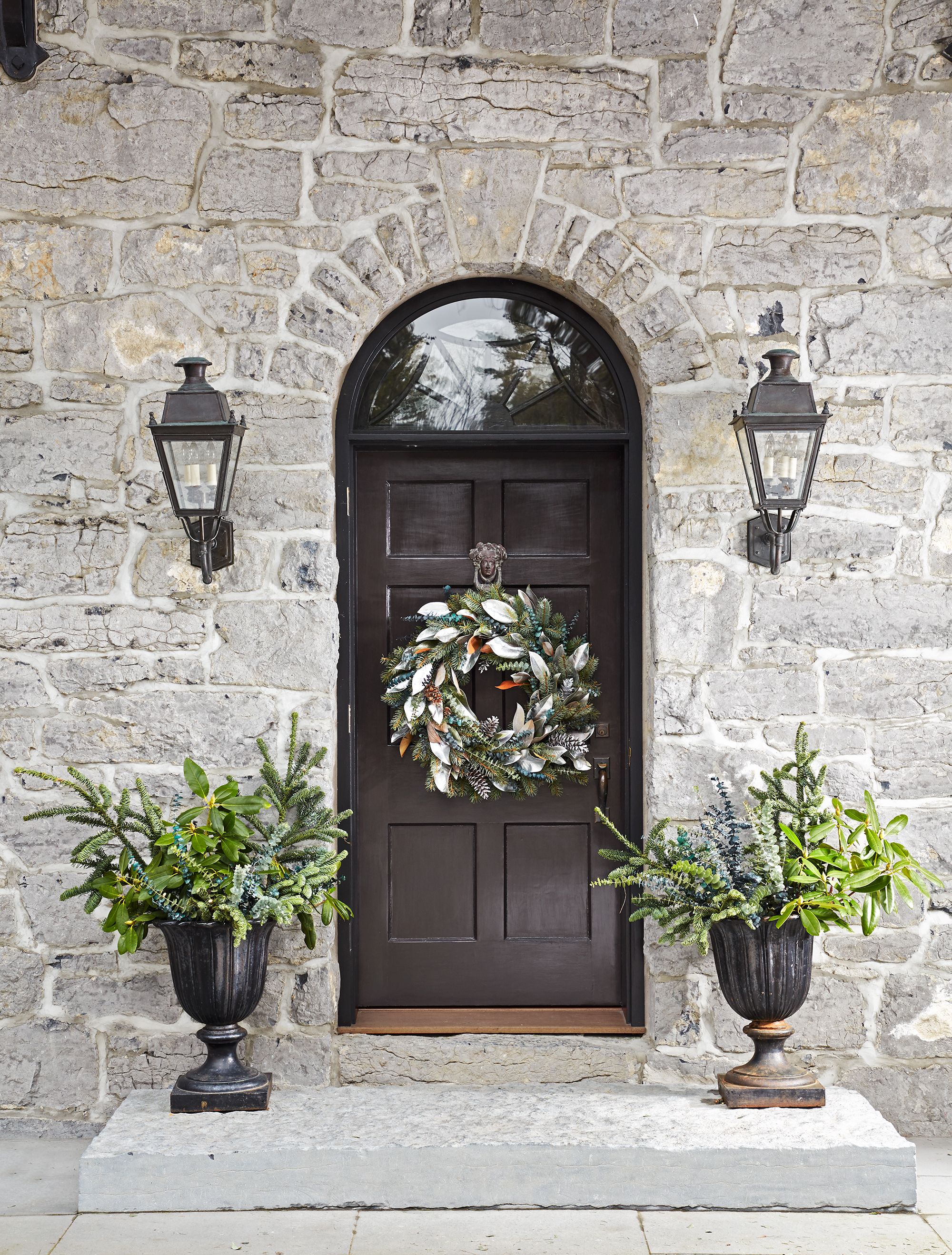 modern fall front door decor