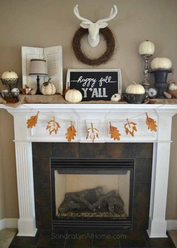 Thanksgiving Decor Mantel