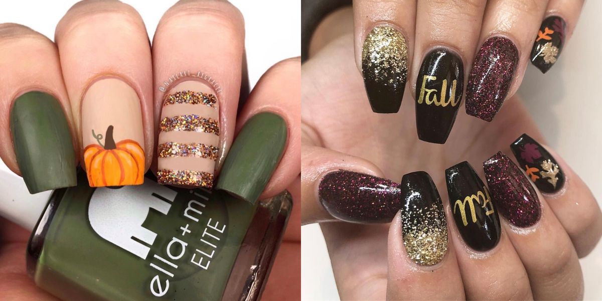 fall nail art design picture