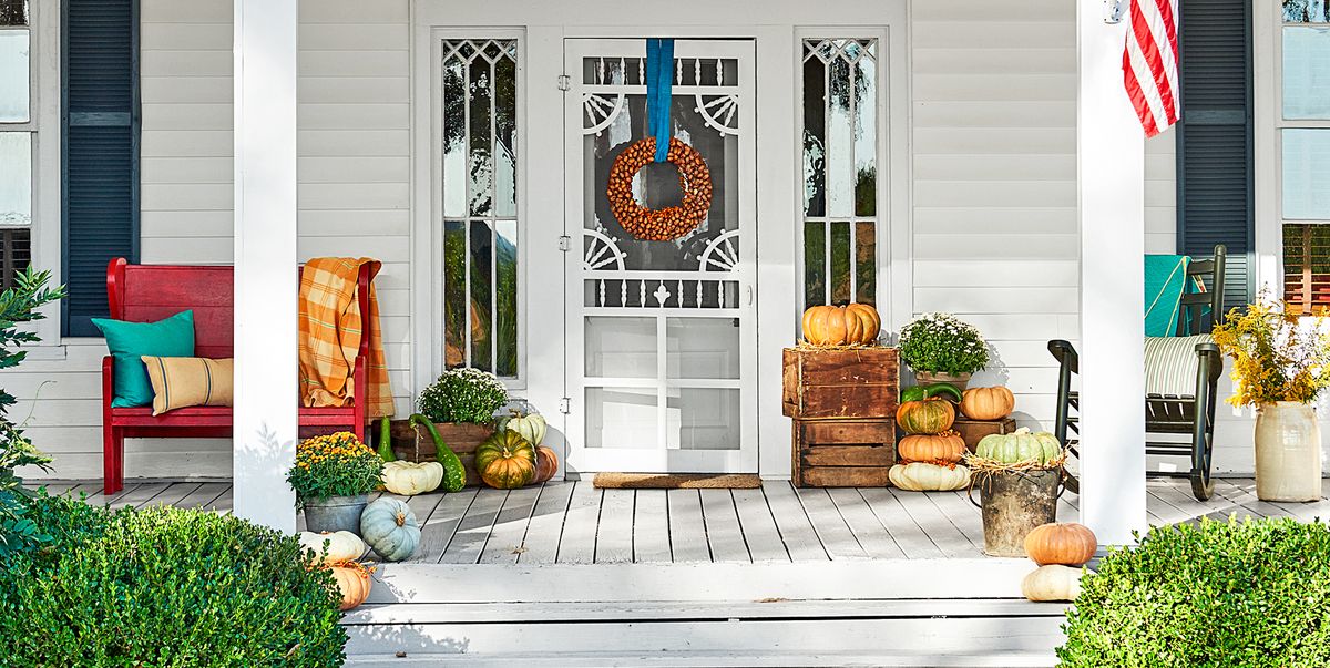 3404 Fall Porch Decor Ideas Best, Outdoor Porch Decor Ideas