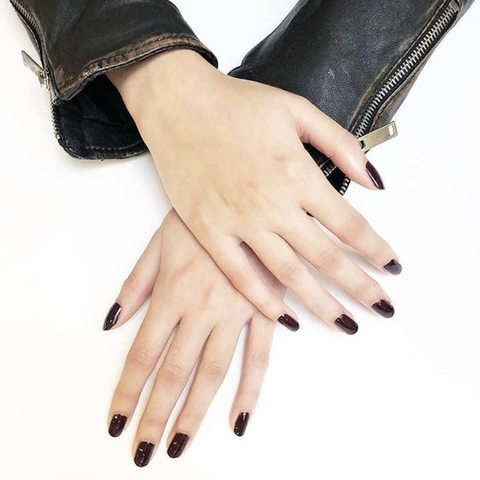 Nail, Finger, Nail polish, Manicure, Nail care, Hand, Cosmetics, Beauty, Leather, Brown, 
