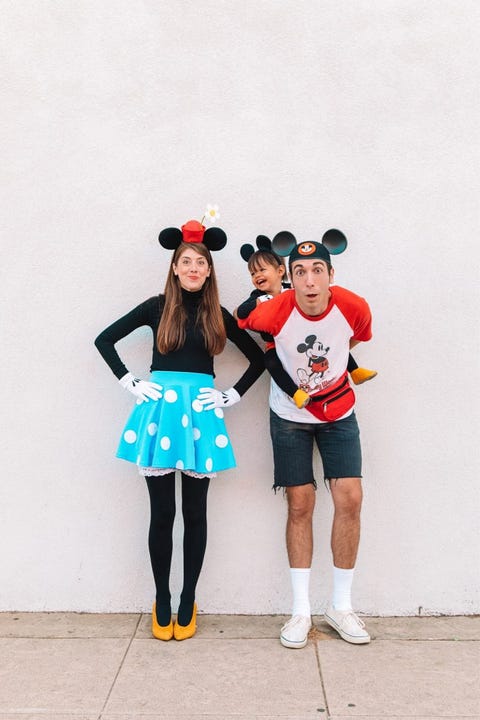 family halloween costumes mickey and minnie mouse