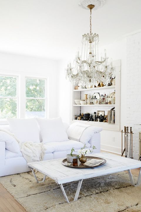 White living room