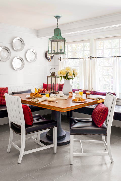 farmhouse decor - plate wall dining room