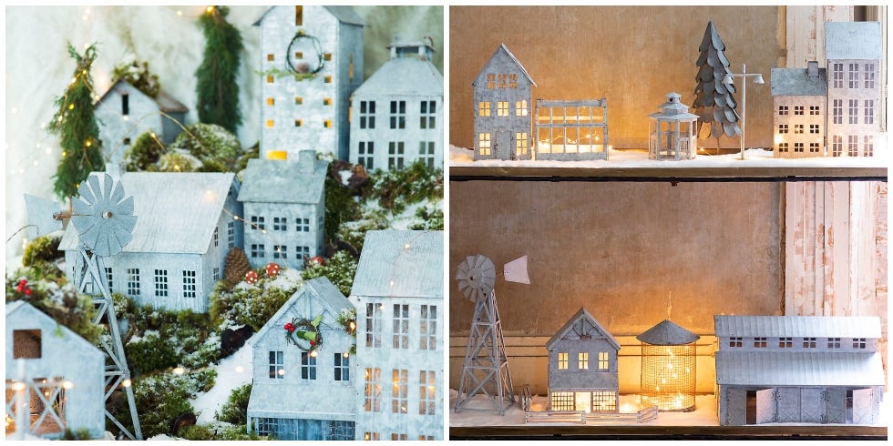 Where to Buy Galvanized Christmas Village - Zinc Metal Christmas Villages