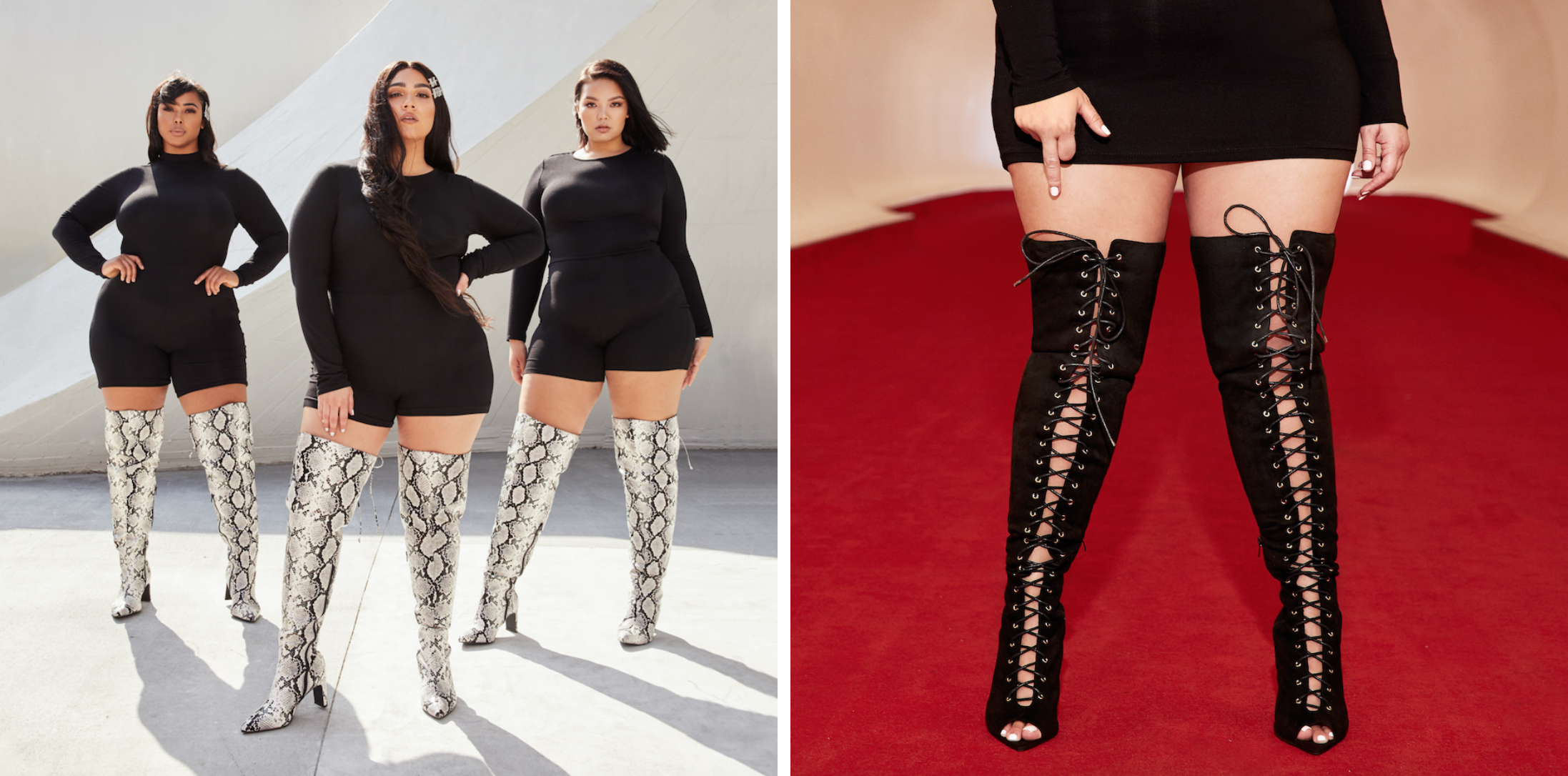 plus size dress and boots