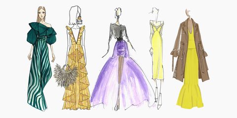 Fashion designer dress sketch online