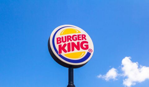 Fast food restaurant chain Burger King (BK) logo seen in...