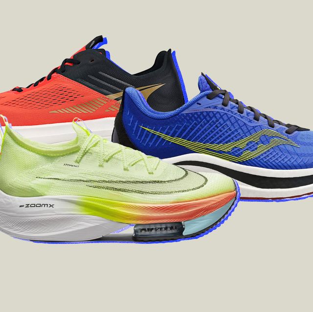 nike air zoom alphafly next percent flyknit, saucony endorphin speed 2 and altra vanish carbon