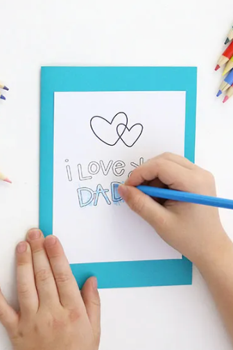 Father's Day Card Ideas Coloring Page Card father's day card ideas coloring page card