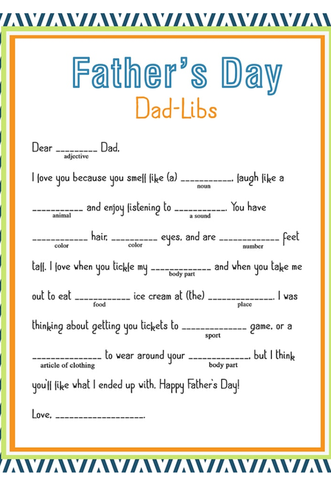 Father's Day Card Ideas Dad Libs father's day card ideas dad libs