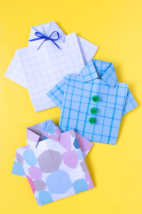 Father's Day Card Ideas Origami Shirt Cards father's day card ideas origami shirt cards