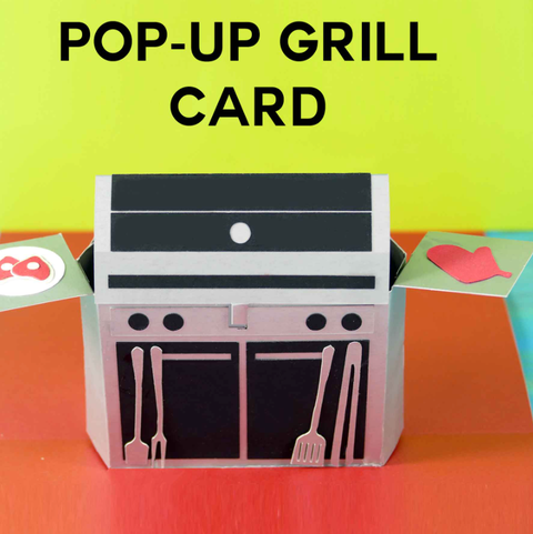 Father's Day Card Ideas Pop-Up Grill Card father's day card ideas pop up grill card